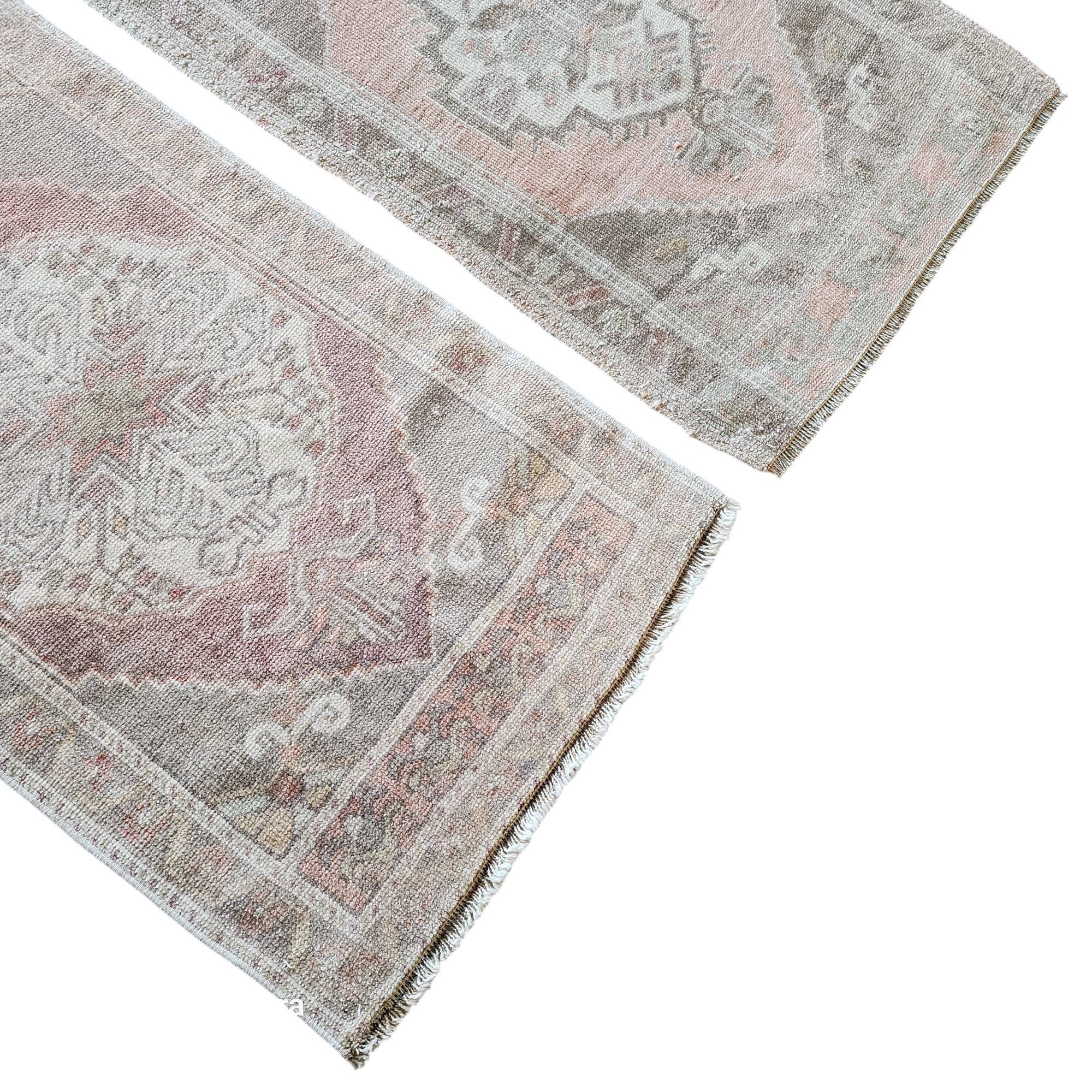 Vintage Turkish Yastik Rugs Set of 2 | 21'' x 38''