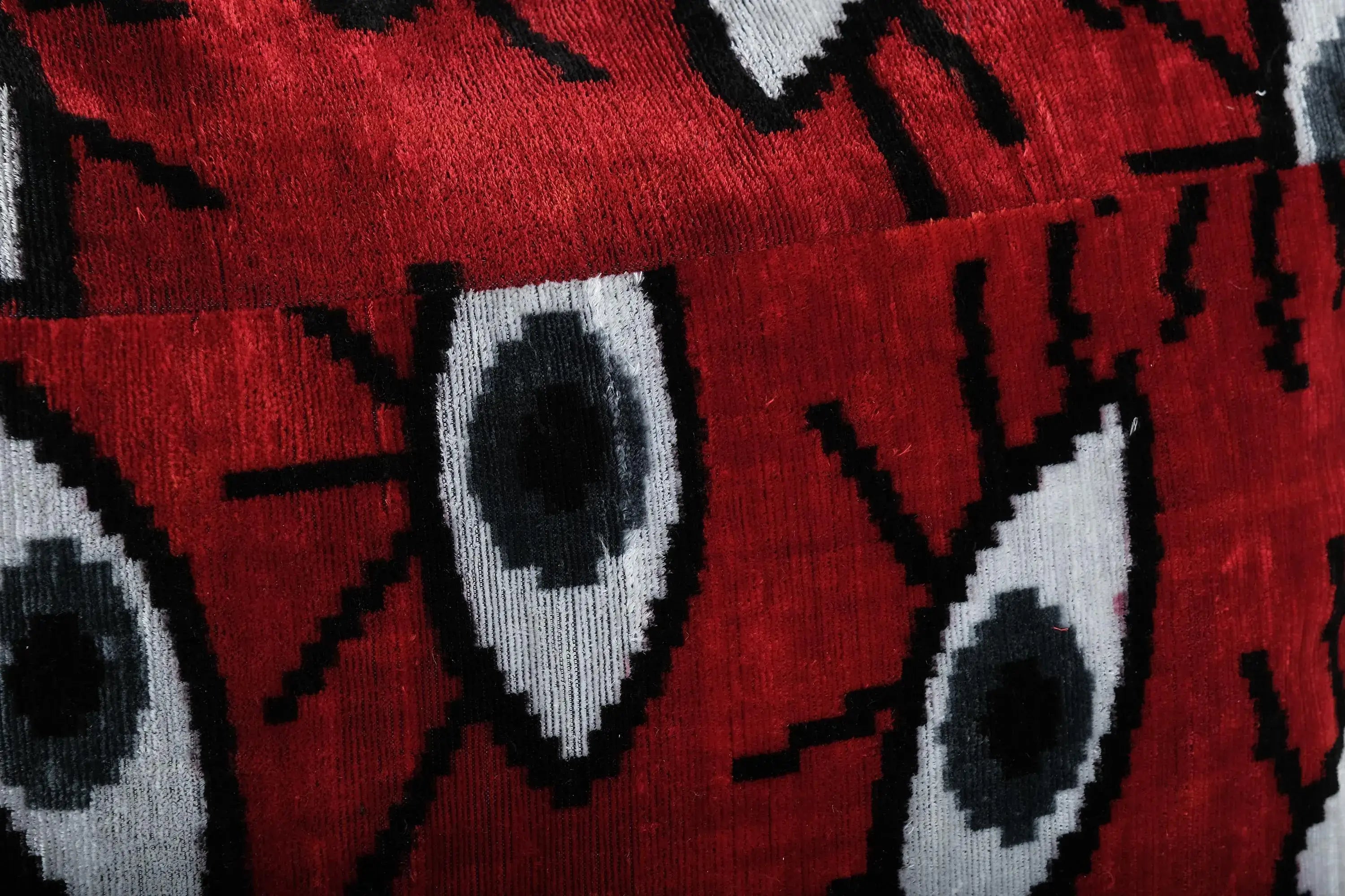 Silk Ikat Velvet Pillow Cover Set of 2 | 20'' x 20''