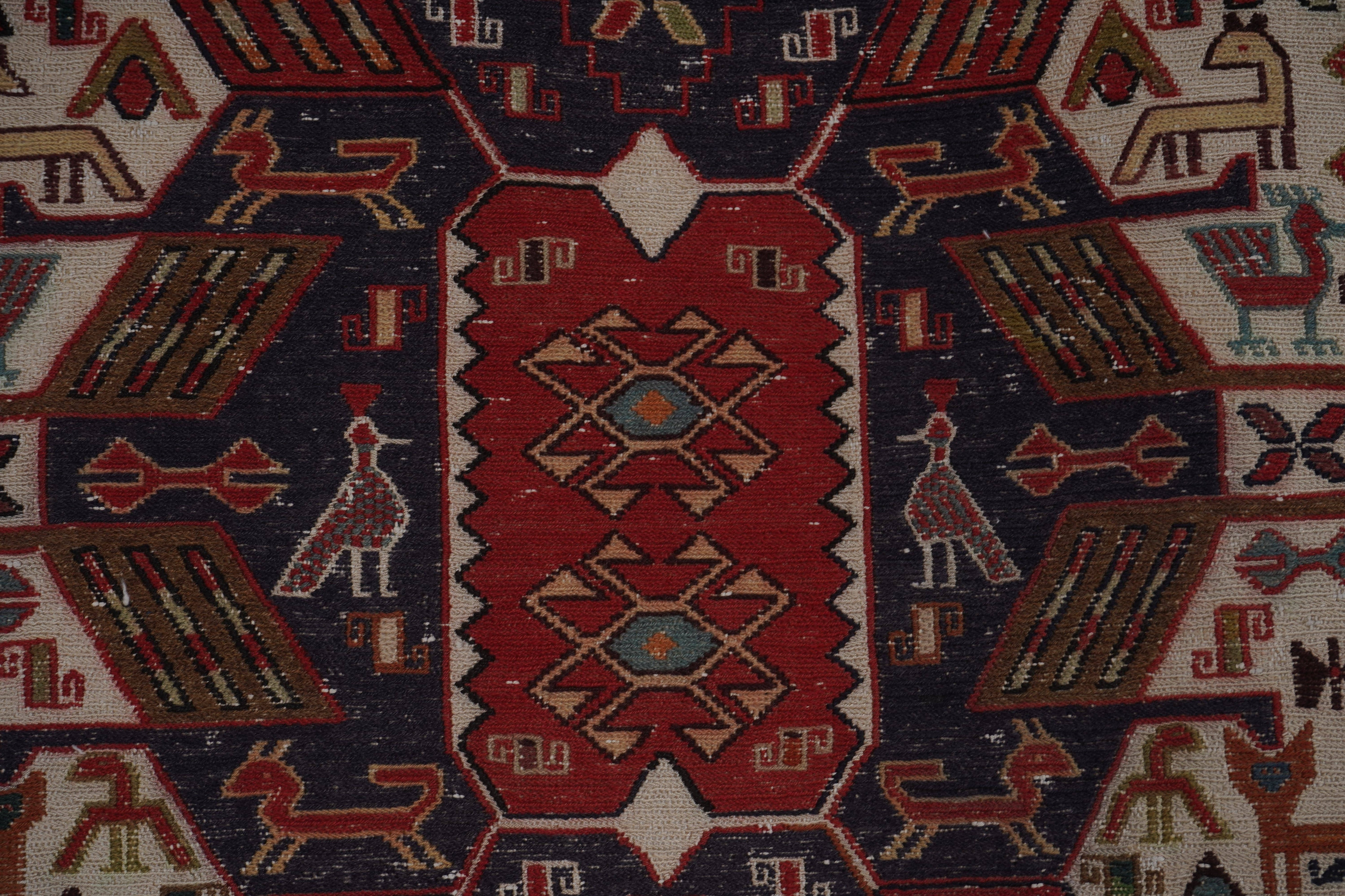 Vintage Soumac Kilim Rug 4' x 6'4''