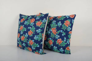 Pillow Cases Made from Mid-20th Century Uzbek Cotton Printed
