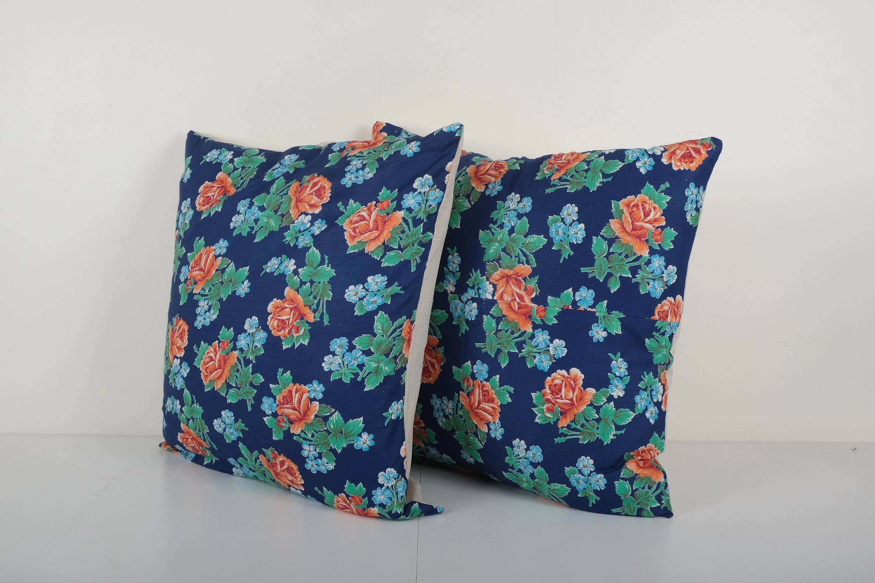 Pillow Cases Made from Mid-20th Century Uzbek Cotton Printed