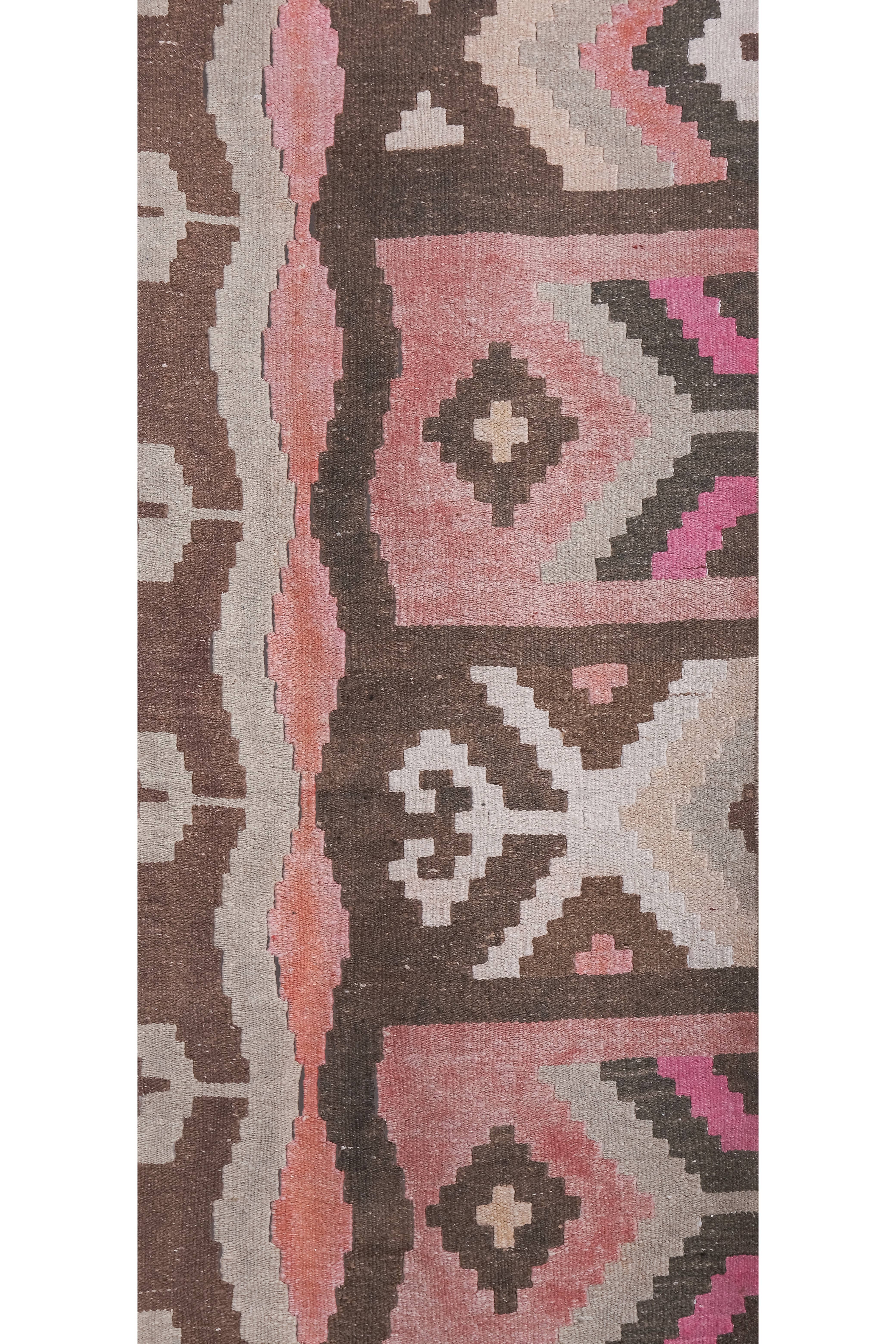 Vintage Turkish Kilim Runner 2'5'' x 20'8''