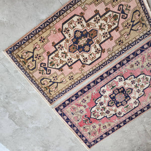 Vintage Oushak Yastik Rugs Set of 2 | 22'' x 40''