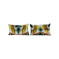 Tiger Silk Ikat Velvet Pillow Cover Set of 2 | 18'' x 30''