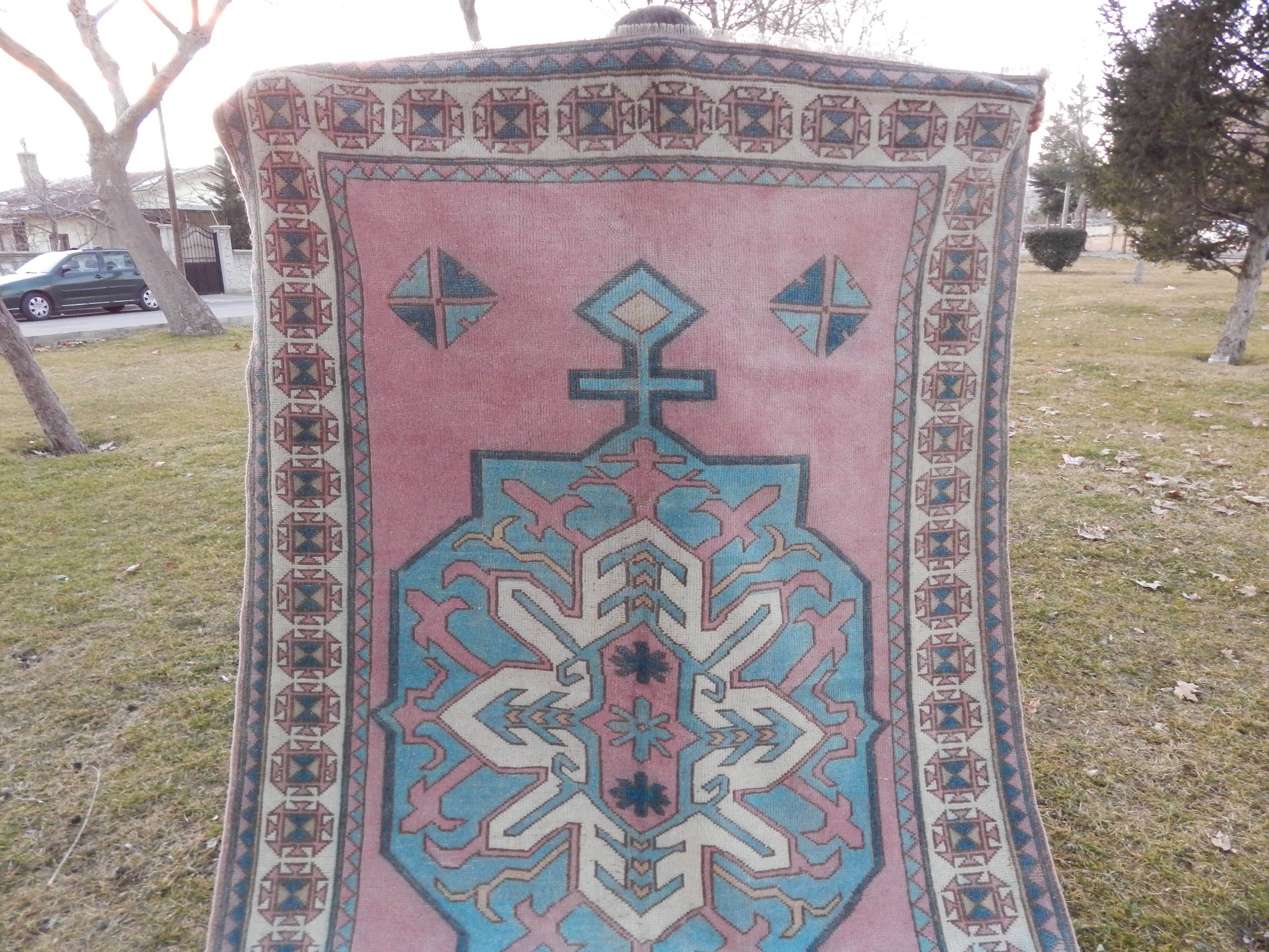 Vintage Oushak Rug 5'2'' x 7'8''
