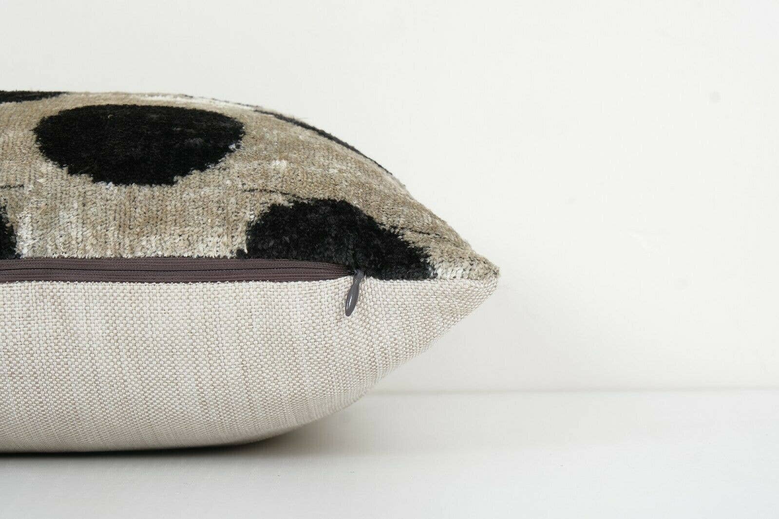Silk Ikat Velvet Pillow Cover | 16'' x 16''
