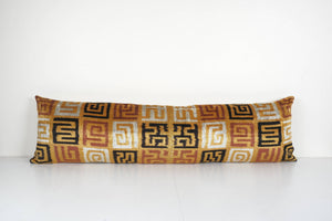 Silk Ikat Velvet Pillow Cover Set of 2 | 14'' x 51''