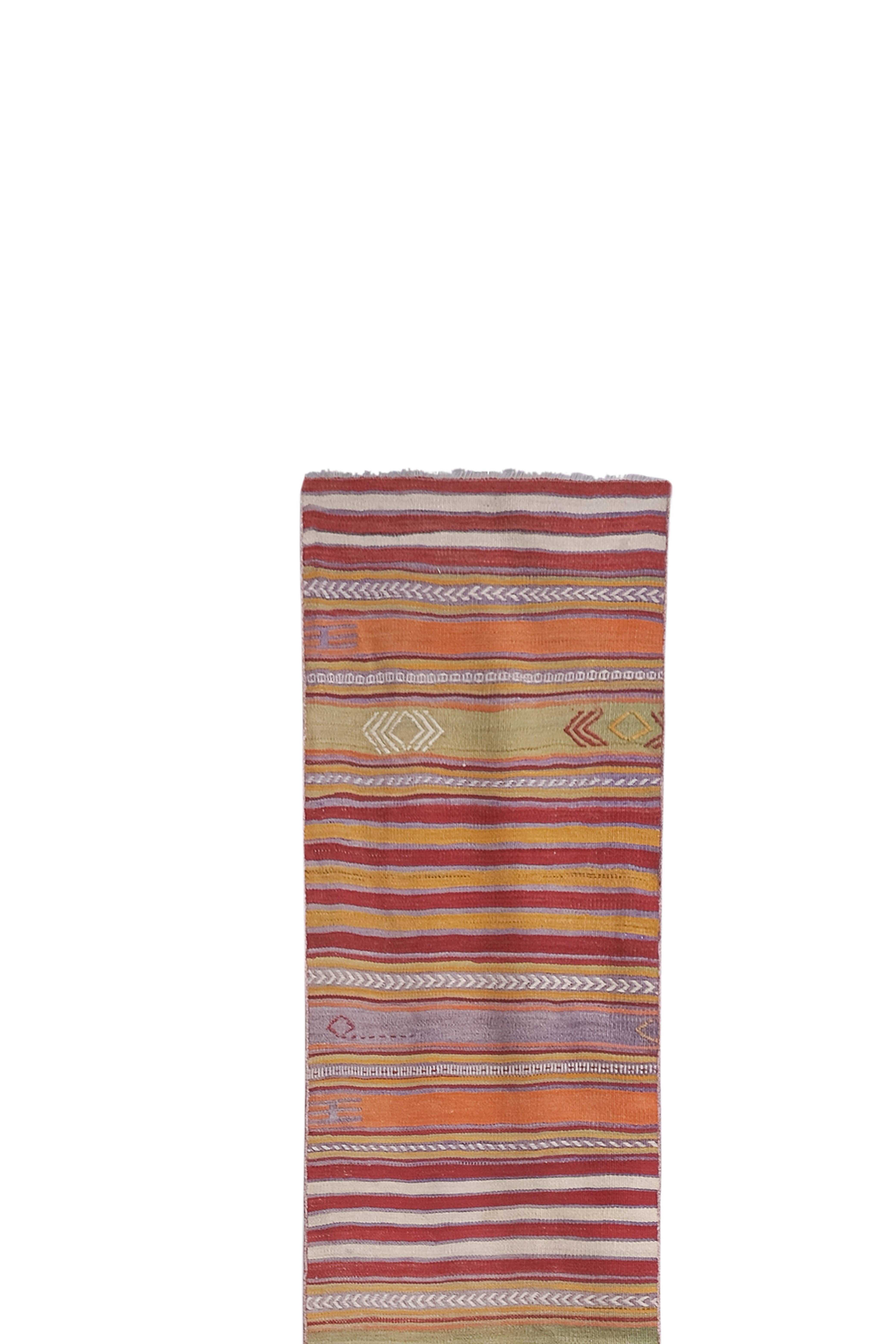 Vintage Turkish Kilim Runner 2'2'' x 17'2''