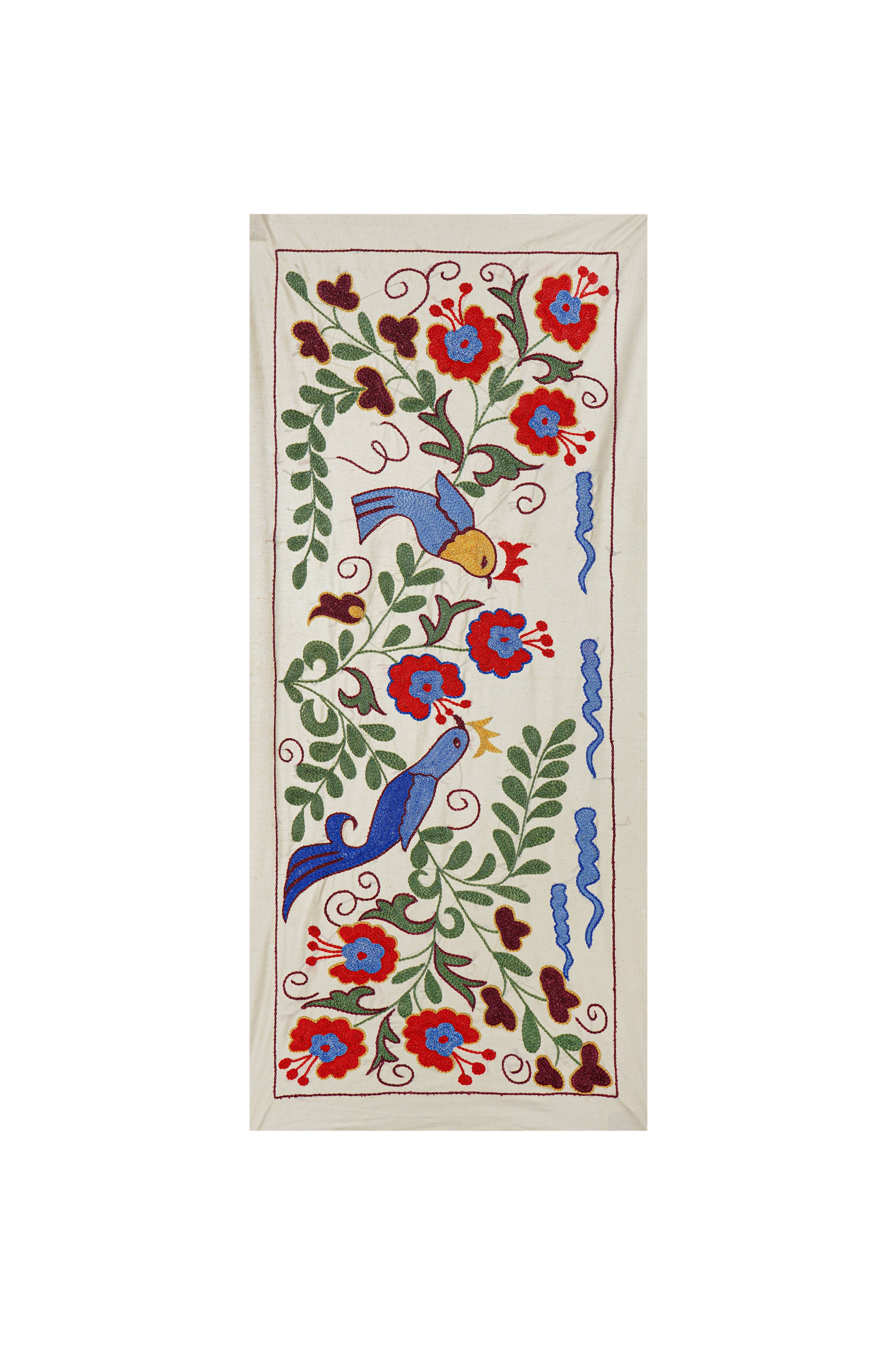 Bird Suzani Wall Hanging & Tablecloth | 17'' x 38''