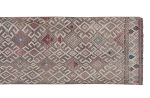 Vintage Turkish Kilim Runner 2'4'' x 8'10''