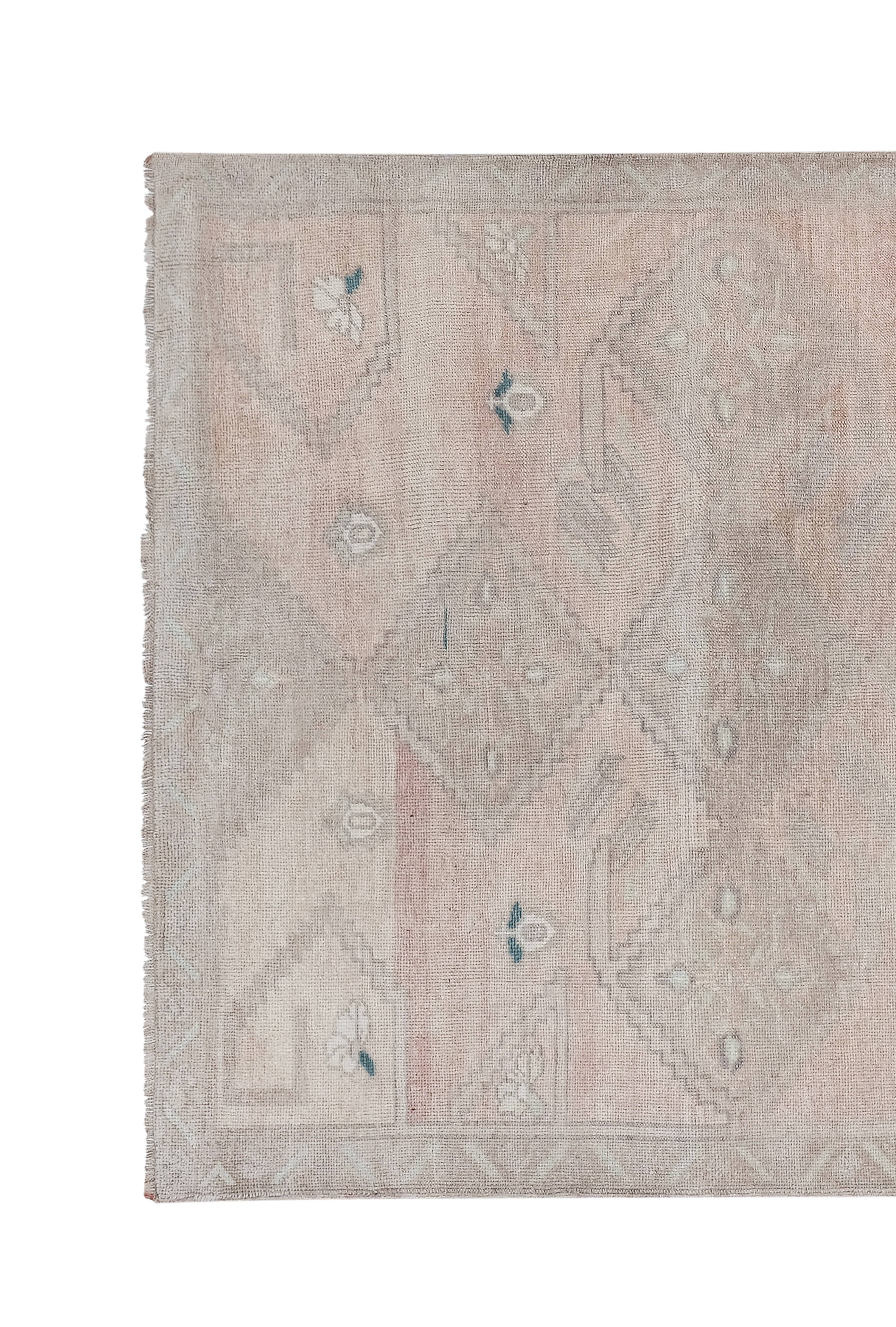 Vintage Turkish Karapinar Rug 4'10'' x 10'6''