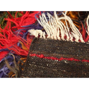 Vintage Turkish Shaggy Rug 3'9'' x 5'8''