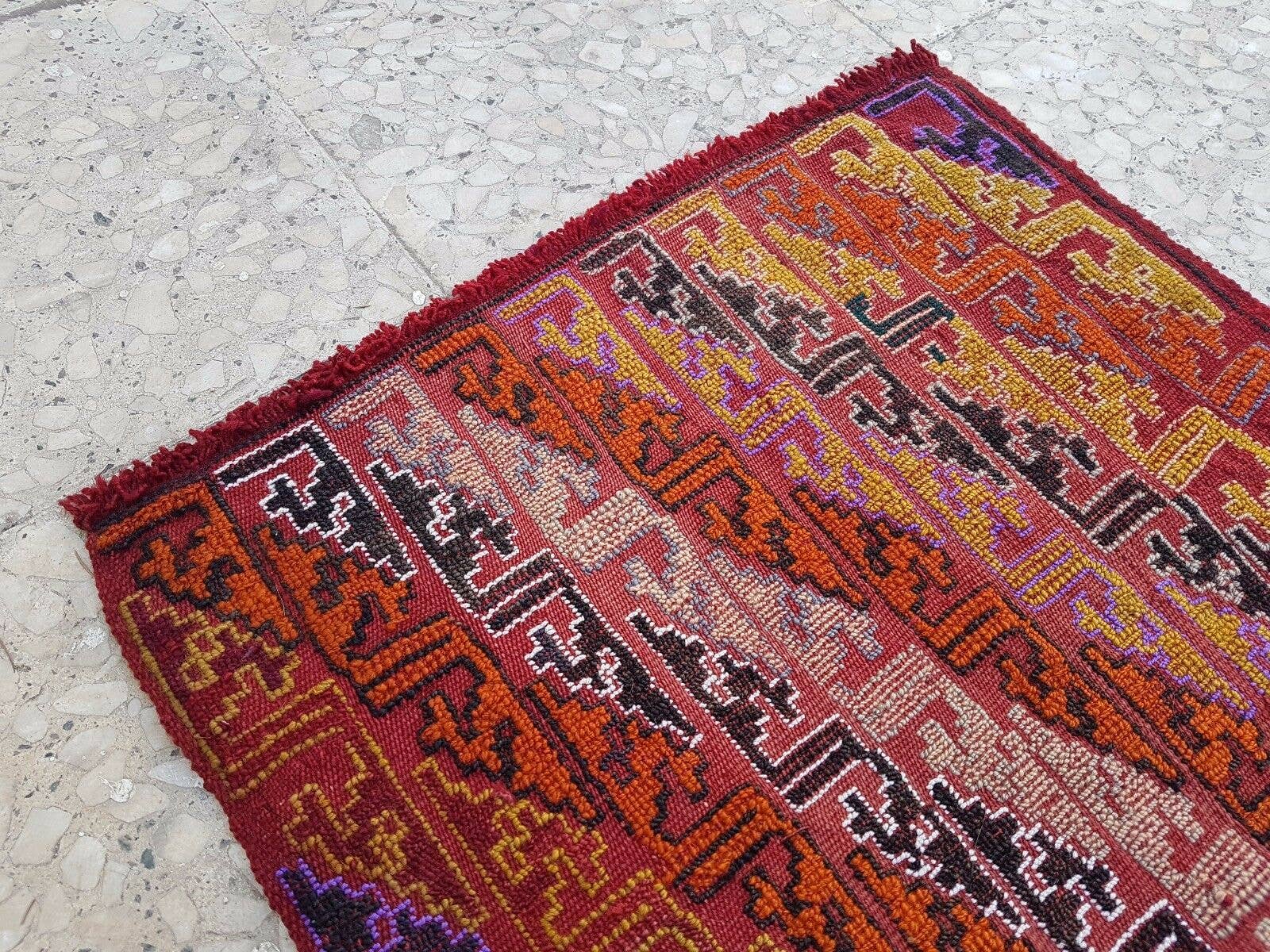 Vintage Kilim Yastik Rug 20'' x 34''