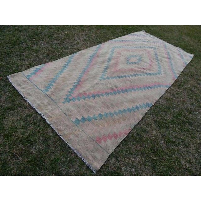 Vintage Turkish Kilim Runner 4'9'' x 11'1''
