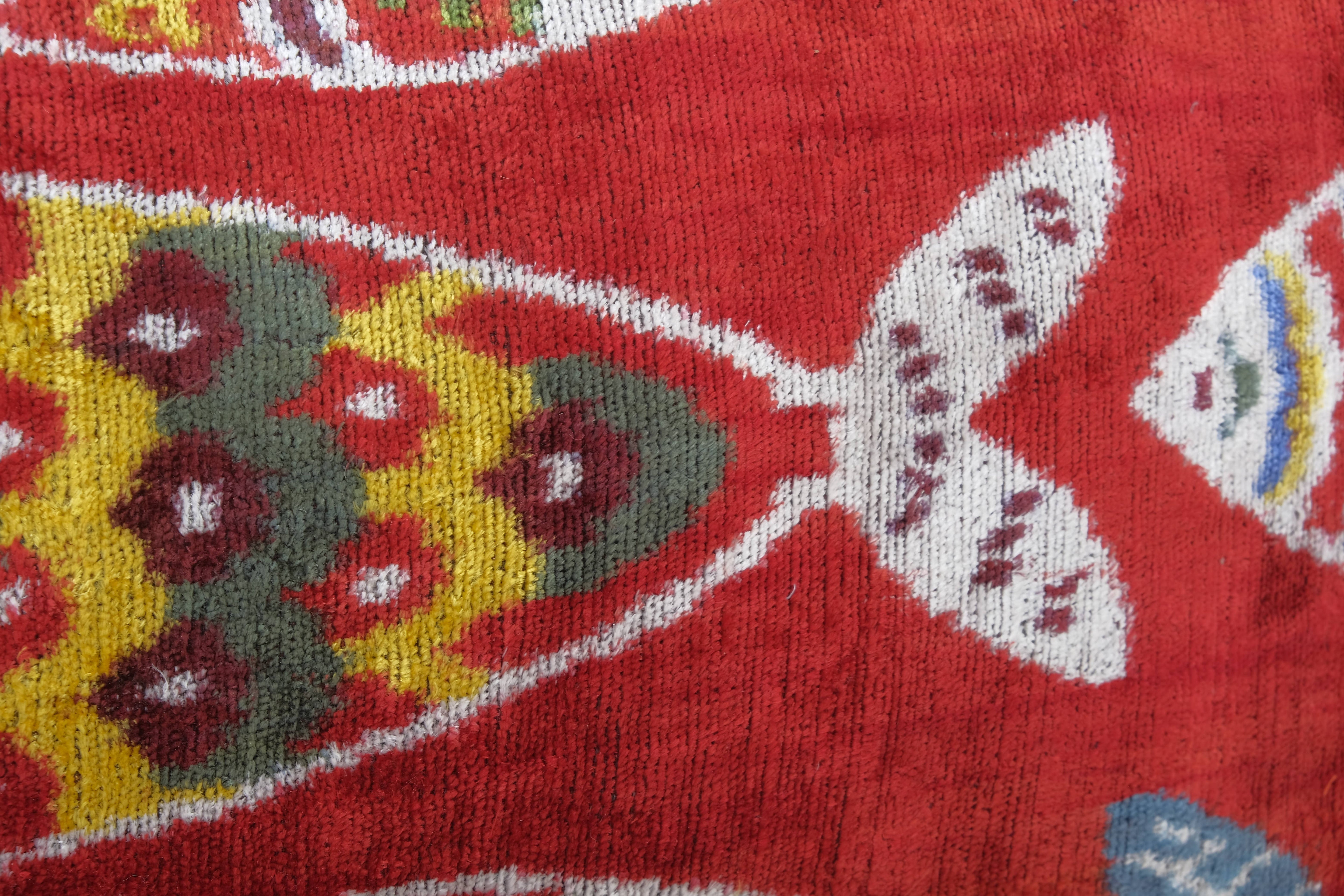 Fish Silk Ikat Velvet Pillow Cover | 16'' x 24''