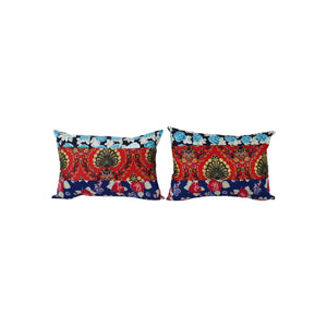 Uzbek Roller Printed Pillow Cover Set of 2 | 16'' x 22''