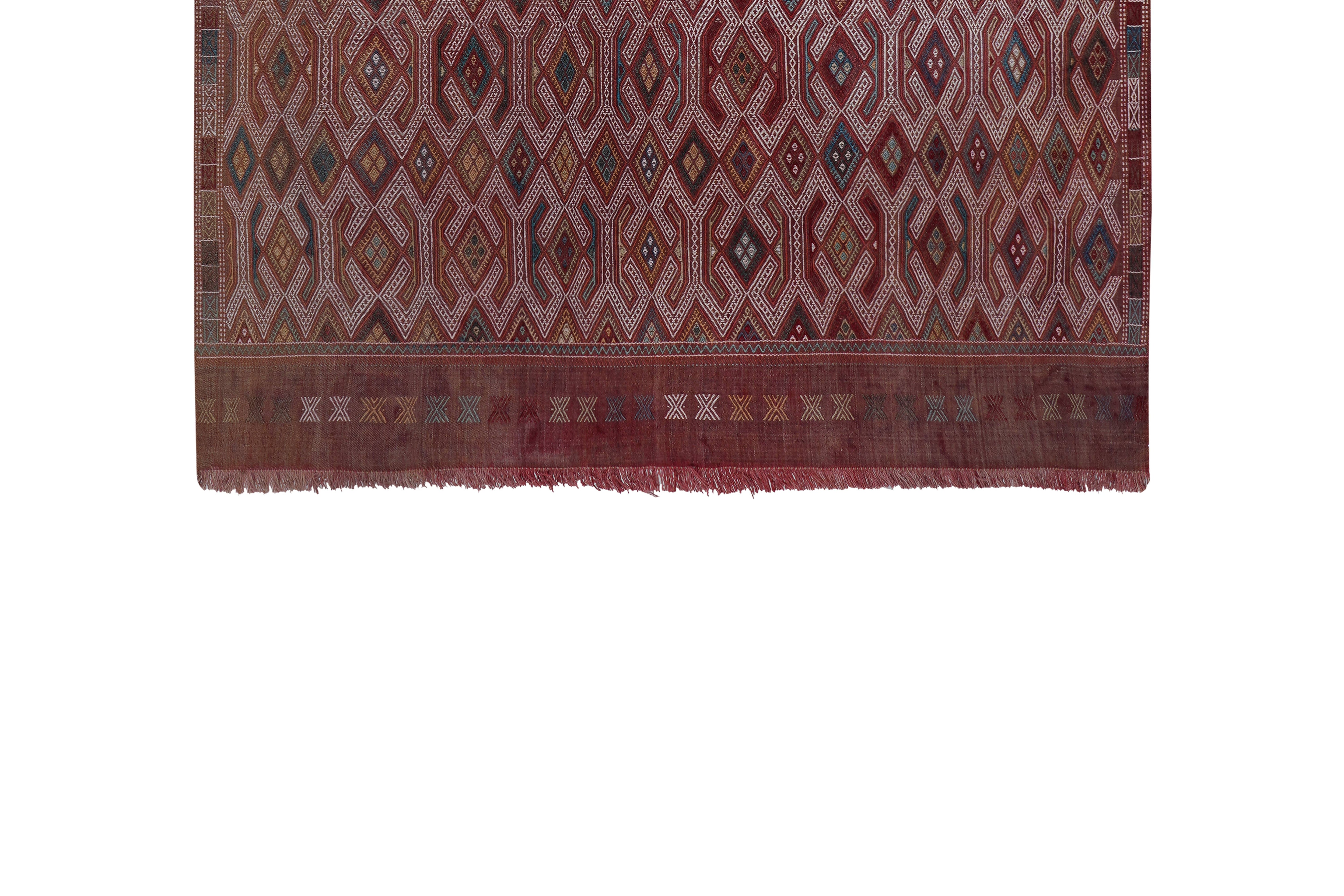 Vintage Turkish Kilim Rug 5'9'' x 8'2''