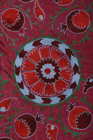 Silk Suzani Table Runner | 3'1'' x 6'5''