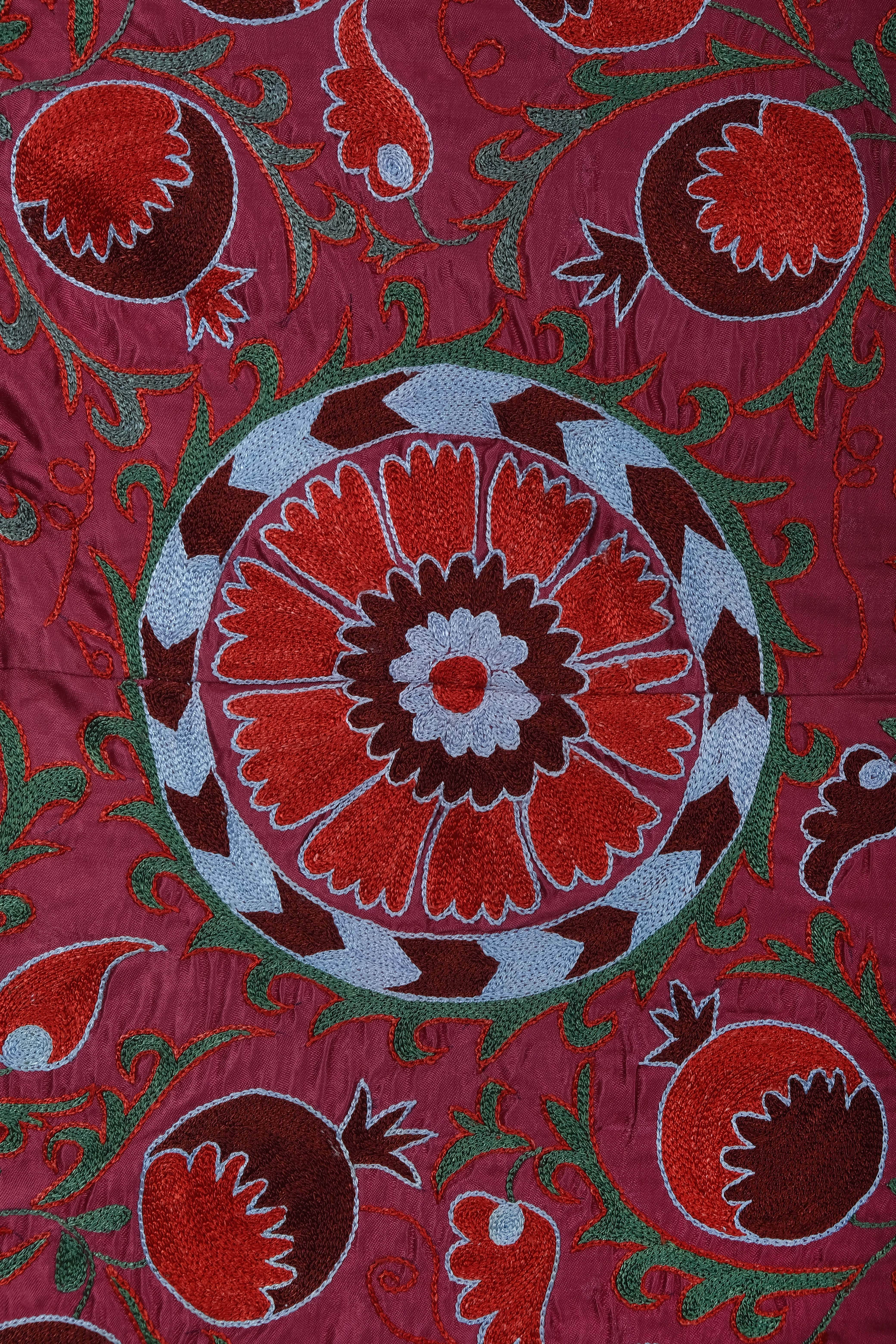 Silk Suzani Table Runner | 3'1'' x 6'5''
