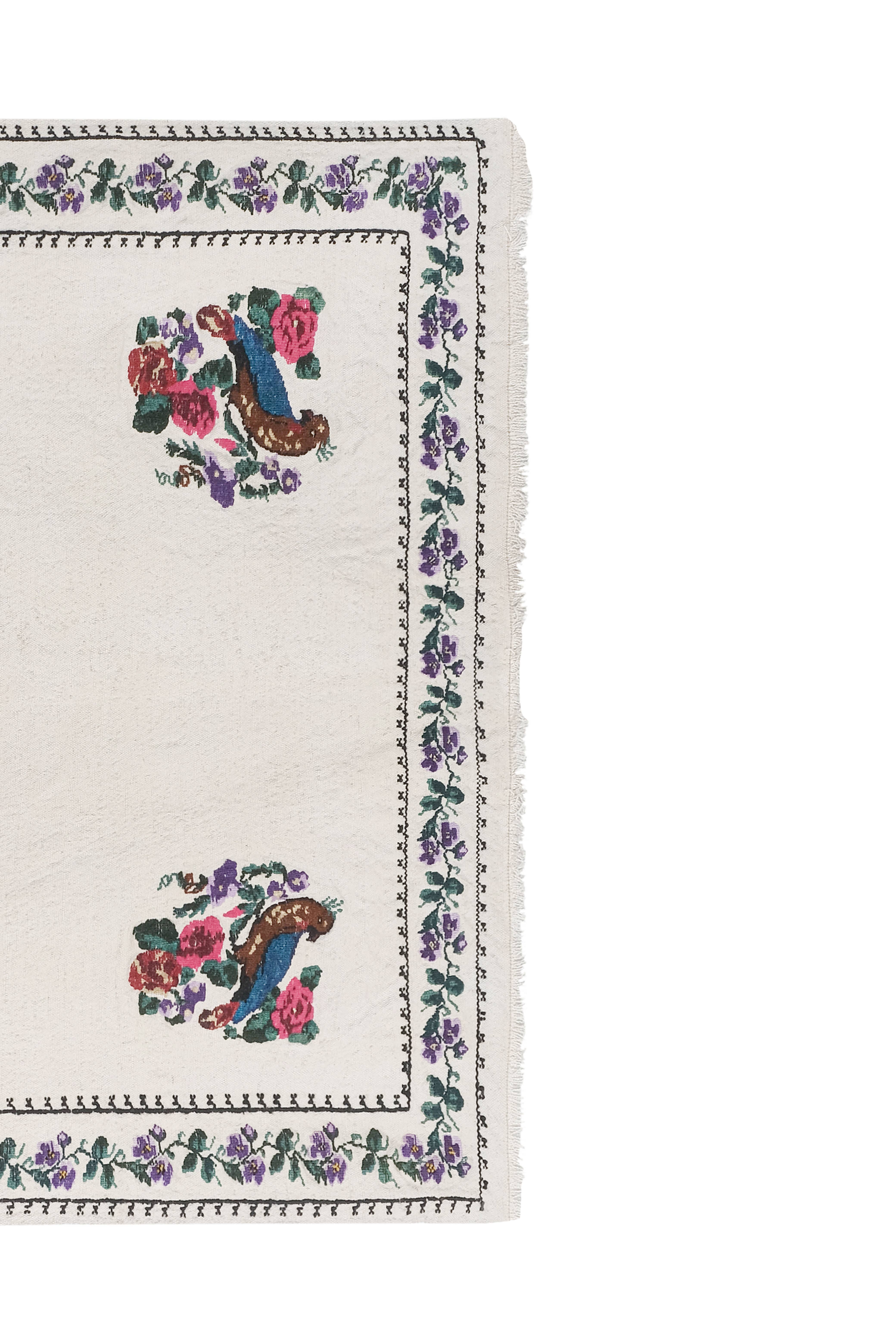 Vintage Turkish Kilim Rug 45'' x 57''