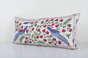 Bird Suzani Bedding Pillow Cover | 18'' x 38''