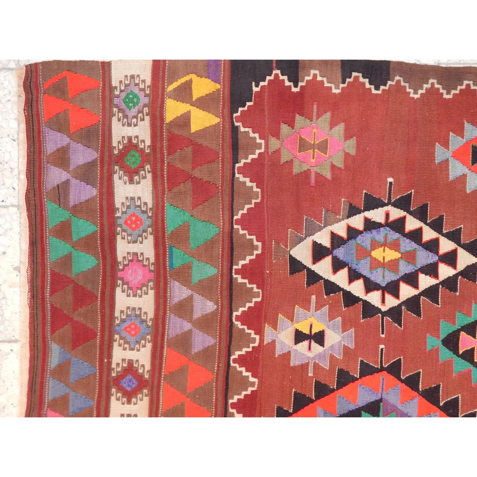 Vintage Turkish Kilim Rug 5' x 7'7''