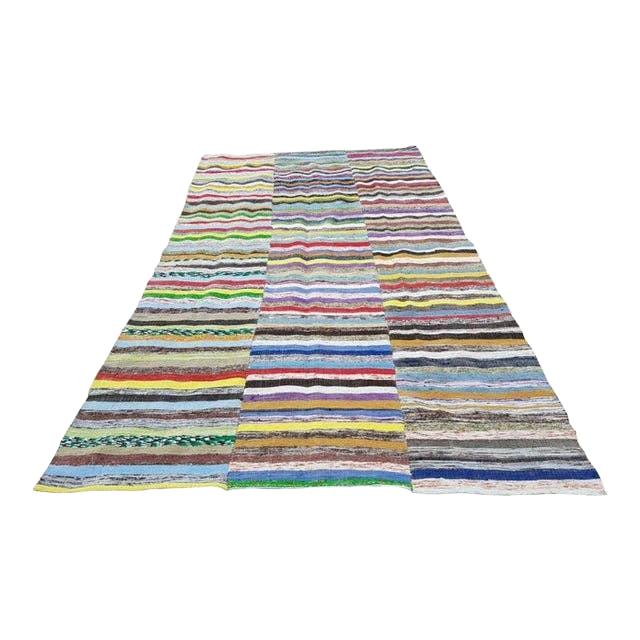 Vintage Turkish Anatolian Kilim Rug 6'7'' x 12'3''