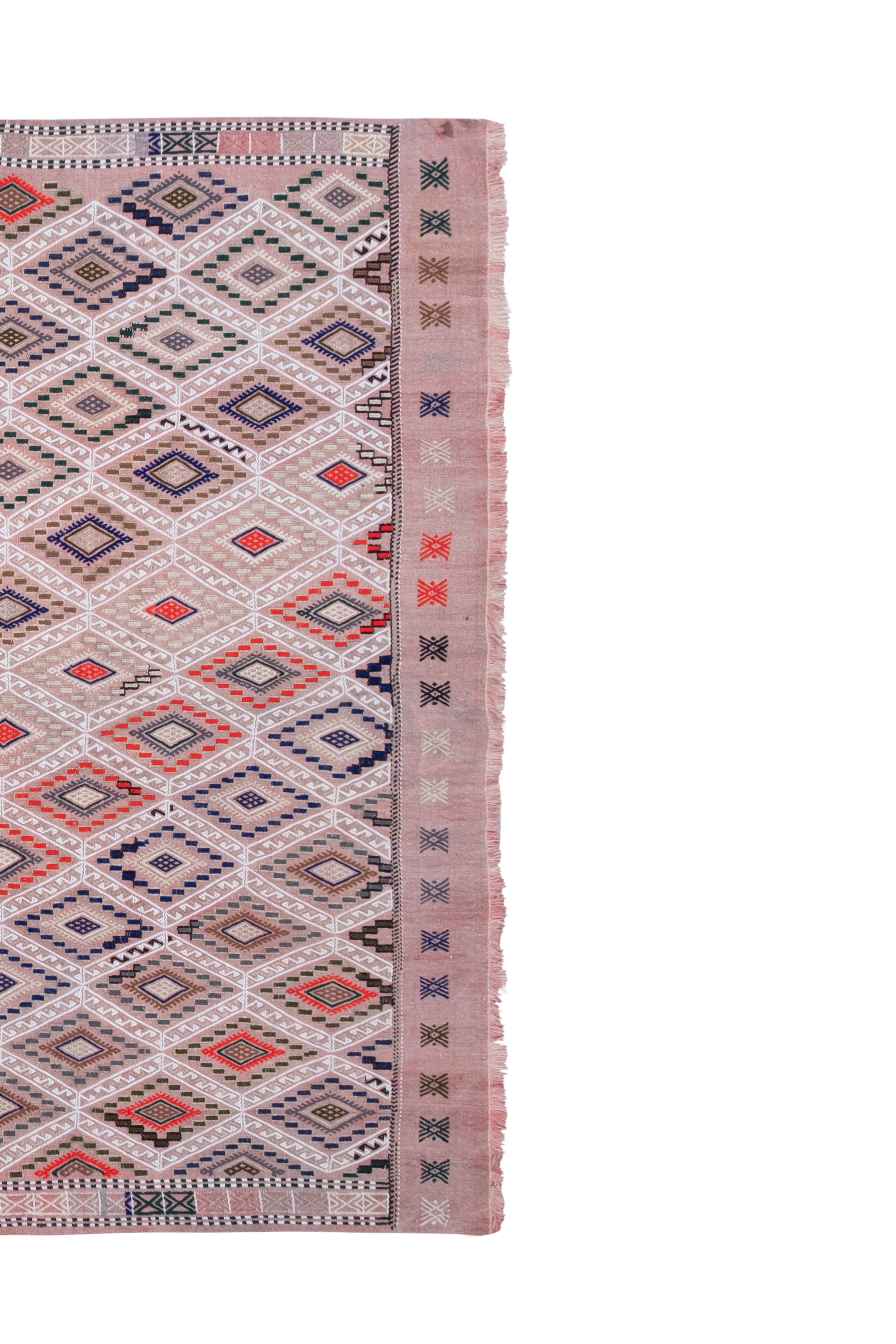 Vintage Turkish Kilim Rug 5'10'' x 9'7''