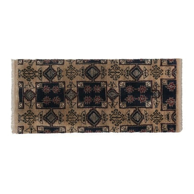 1960s Vintage Brown Turkish Tulu Rug 2'11'' X 6'4''