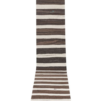 Vintage Organic Turkish Hemp Kilim Runner 2'4'' X 17'2''