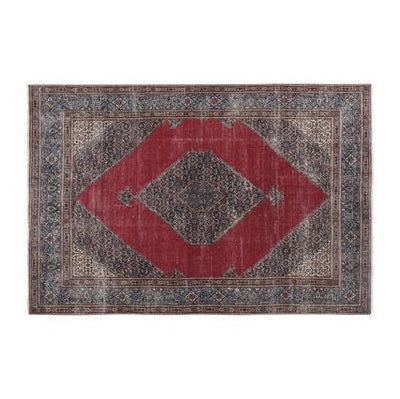 Vintage Mid Century Hand-Knotted Red Anatolian Rug 7'1'' X 10'7''