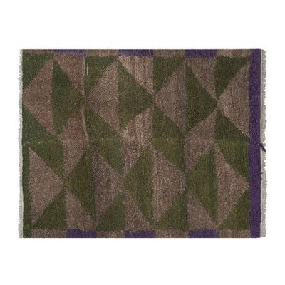 Vintage Angora Mohair Primitive Small Tulu Rug 3'6'' X 4'3''