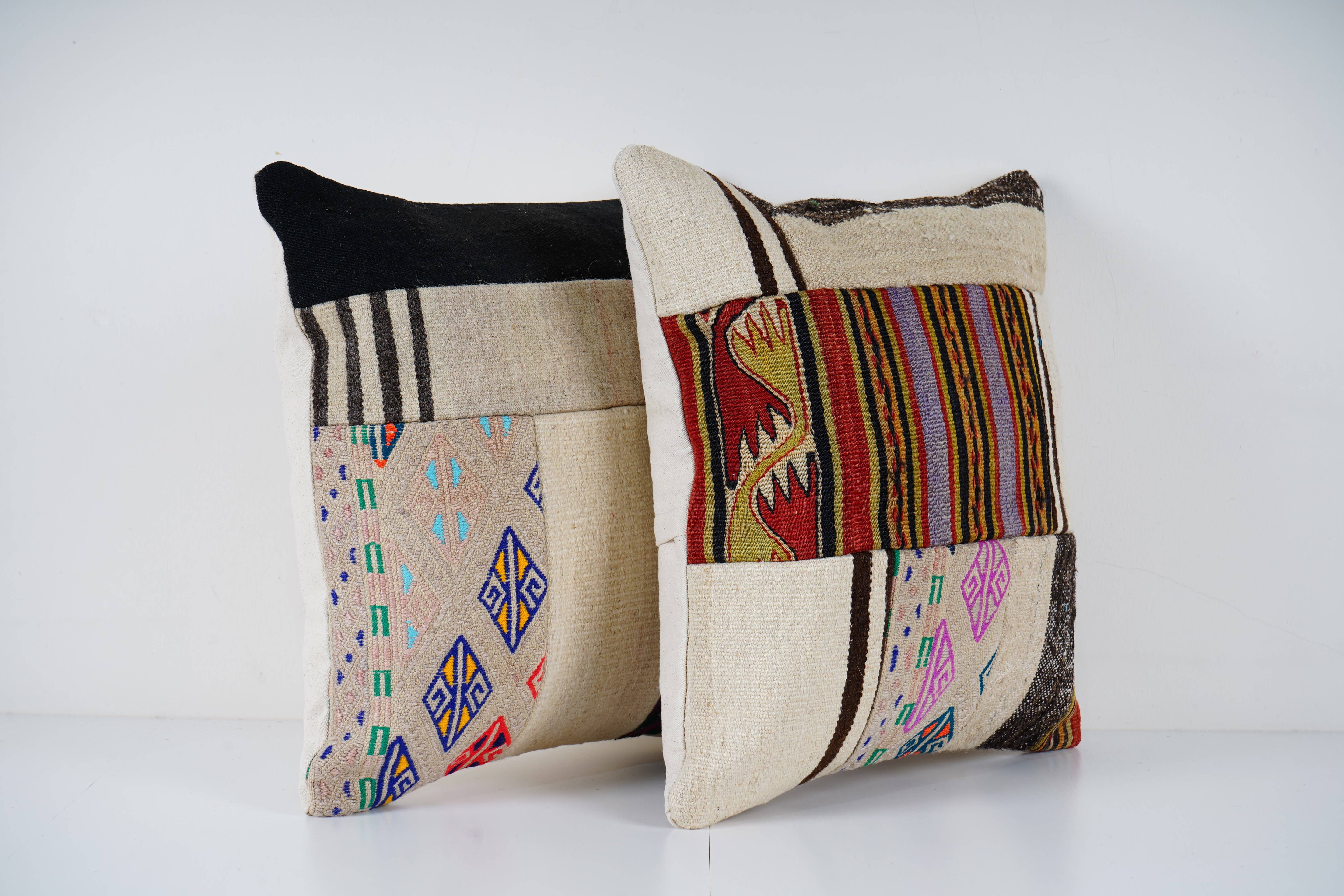 Kilim Patchwork Pillow Cover | 20'' x 20''