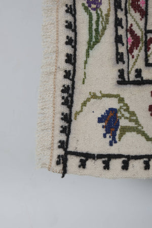 Vintage Turkish Kilim Rug 46'' x 49''