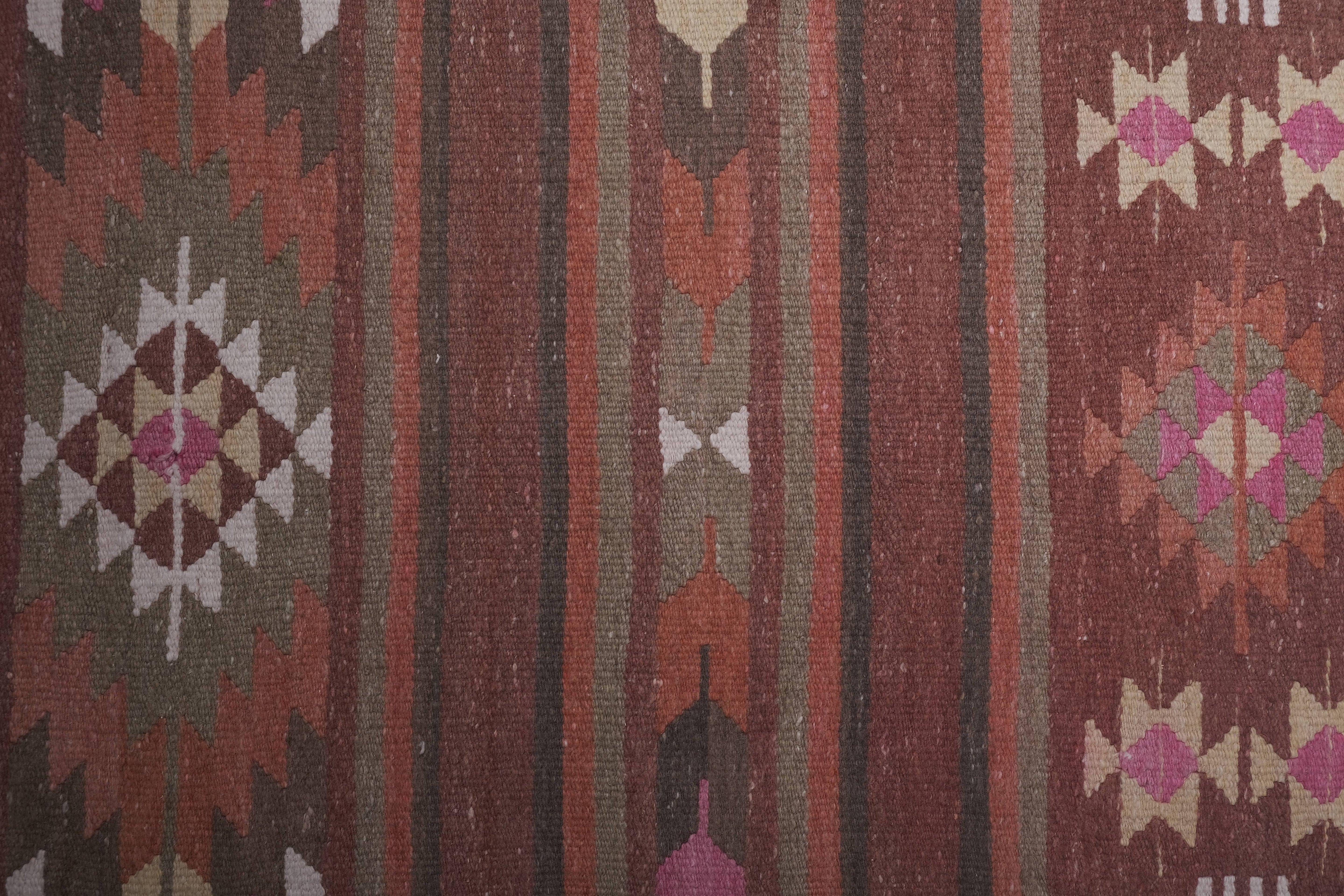 Vintage Turkish Kilim Runner 2'7'' x 24'8''