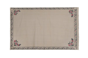 Vintage Aubusson Floral Kilim Rug 5'2'' x 8'2''