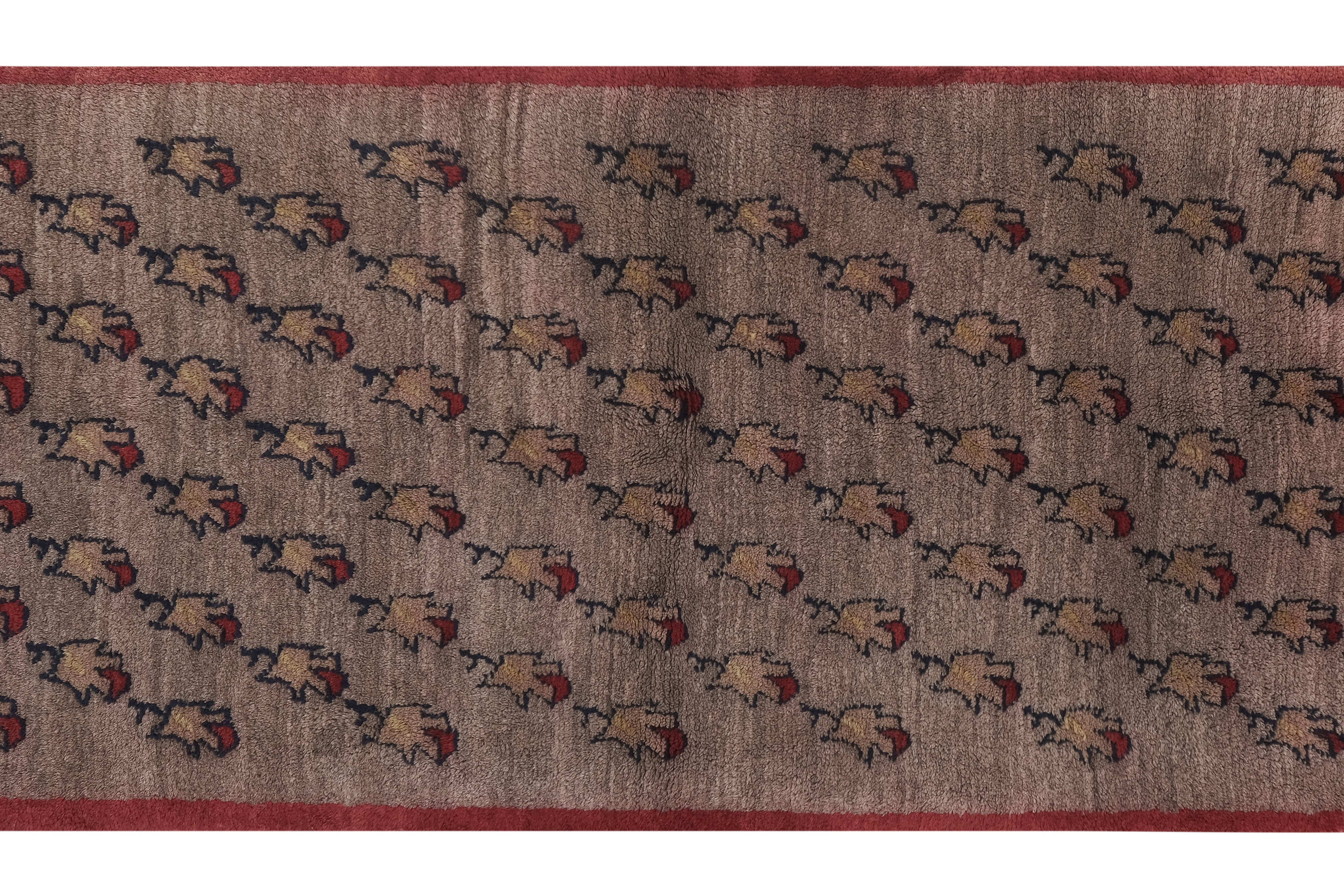 Vintage Turkish Tulu Rug 3'7'' x 6'11''