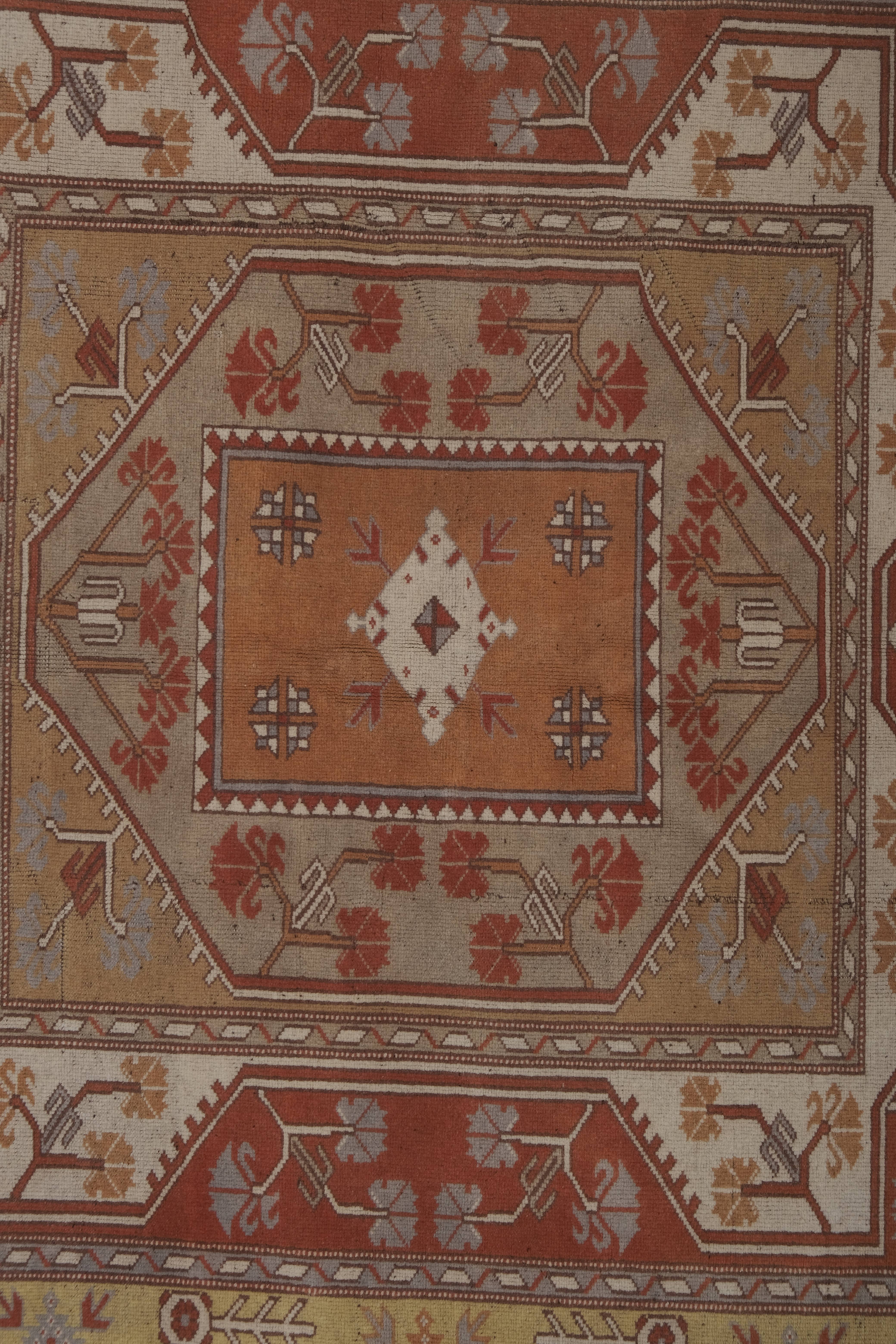 Vintage Milas Oushak Rug 6'2'' x 6'6''