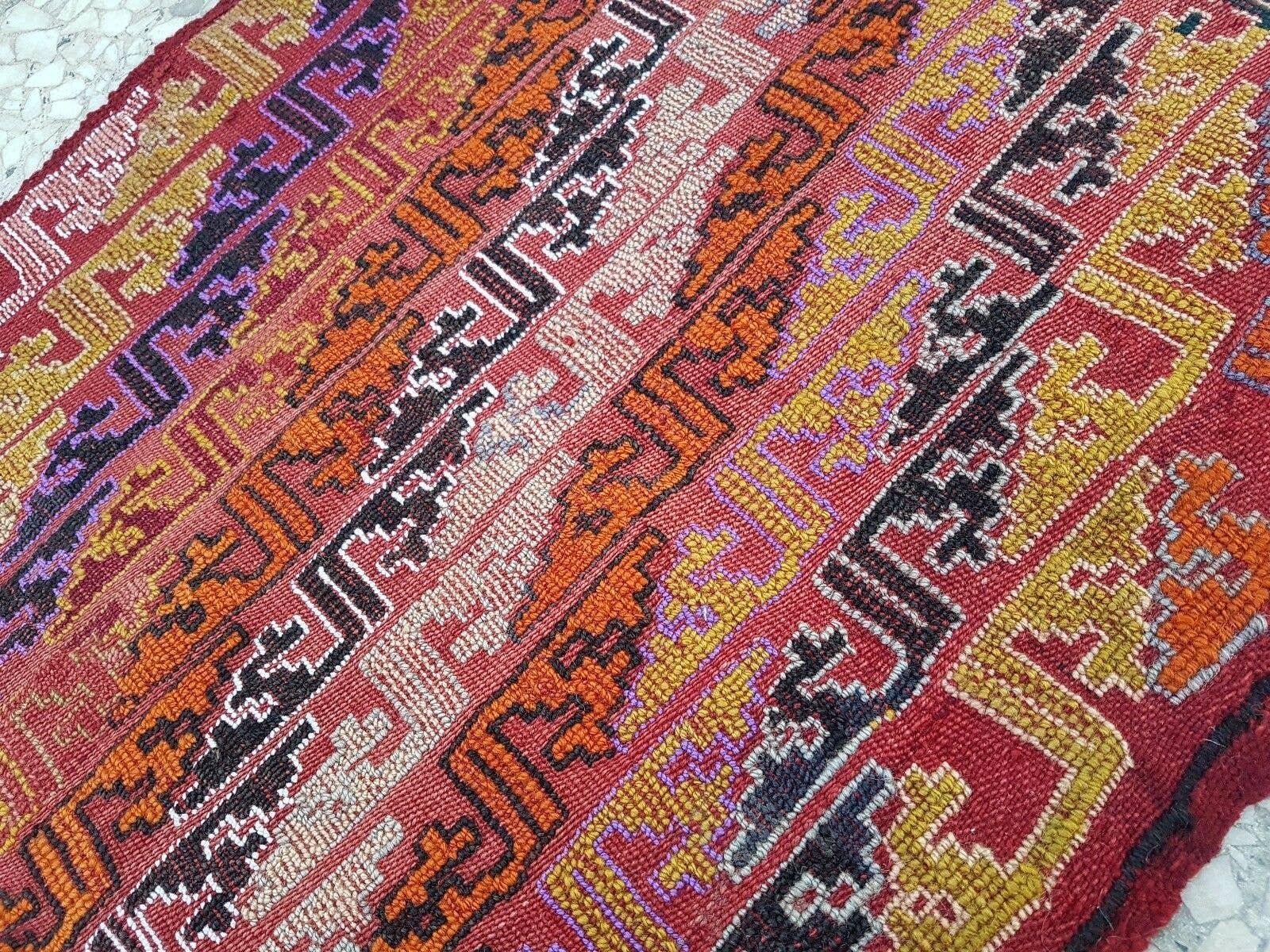 Vintage Kilim Yastik Rug 20'' x 34''