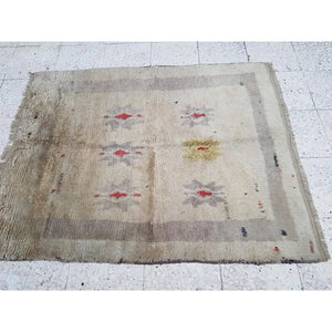 Vintage Turkish Shaggy Tulu Rug 45'' x 56''