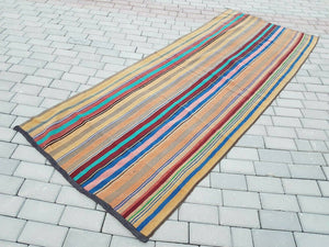 Vintage Turkish Kilim Runner 3'5'' x 8'8''