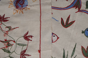Fish Suzani Wall Hanging & Tablecloth | 20'' x 58''