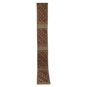 Vintage Turkish Kilim Runner 1'9'' x 13'