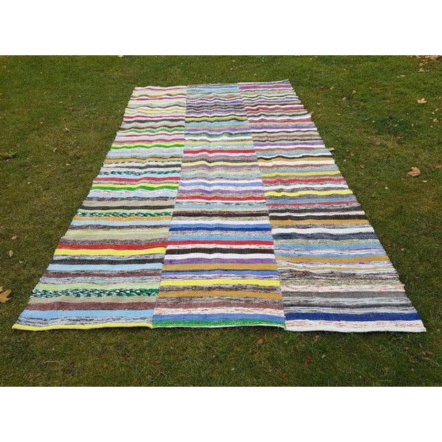 Vintage Turkish Anatolian Kilim Rug 6'7'' x 12'3''