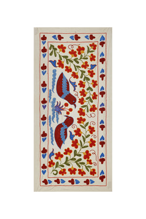Bird Suzani Wall Hanging & Tablecloth | 18'' x 38''