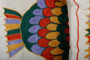 Fish Suzani Pillow Cover Set of 2 | 17'' x 18''