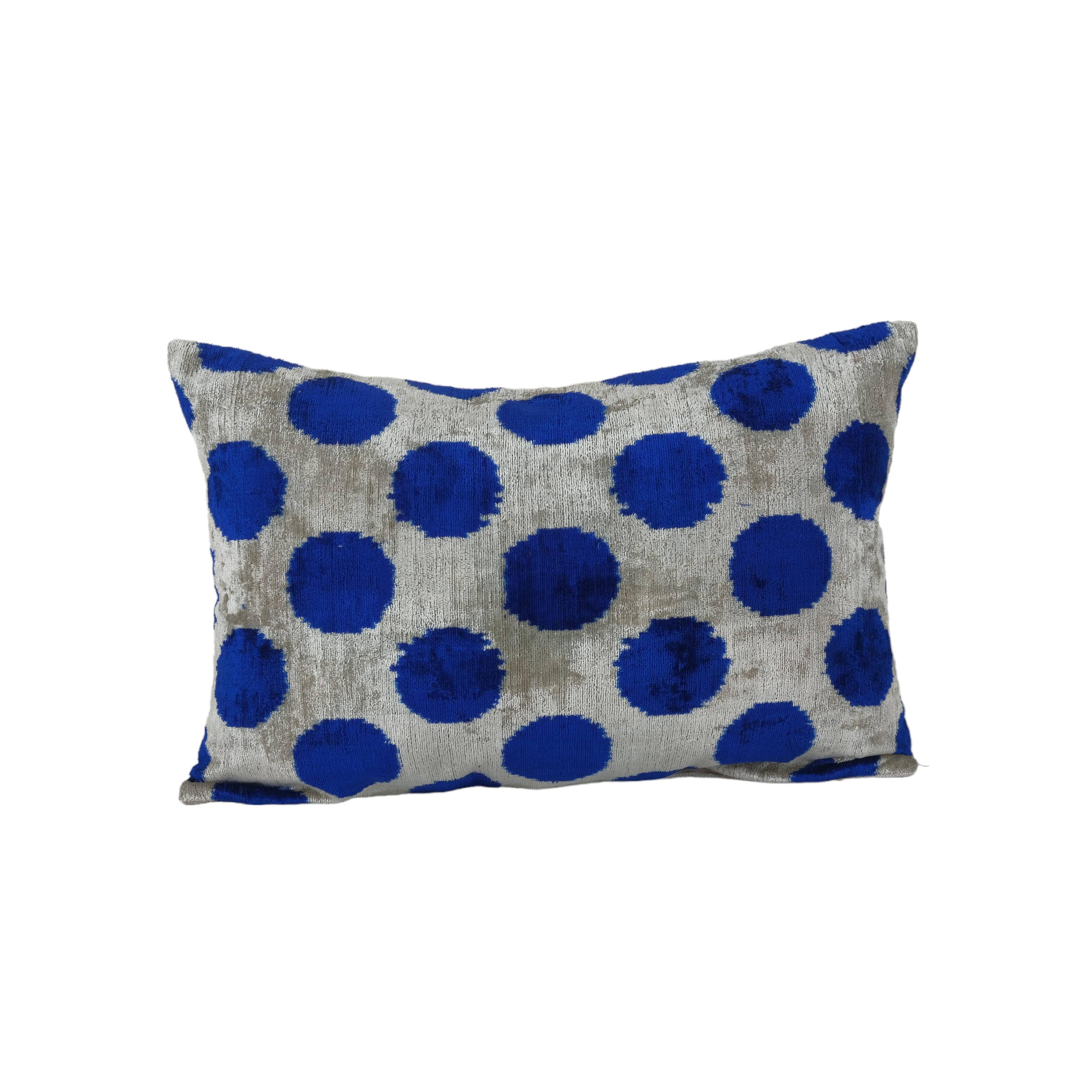 Silk Ikat Velvet Pillow Cover Set of 2 | 16'' x 24''