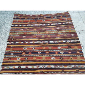 Vintage Turkish Kilim Rug 4'6'' x 7'2''