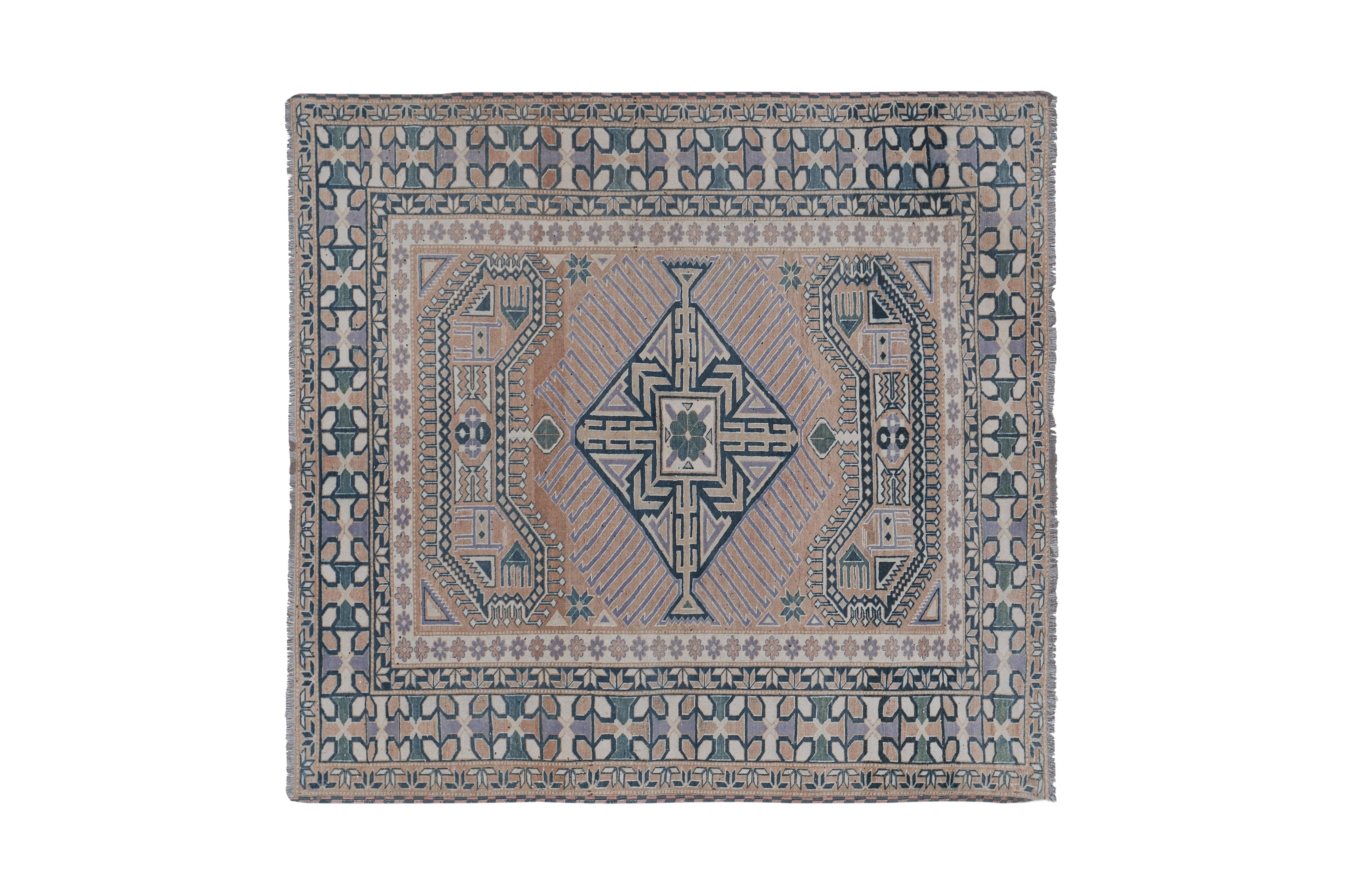 Vintage Oushak Rug 6' x 6'4''