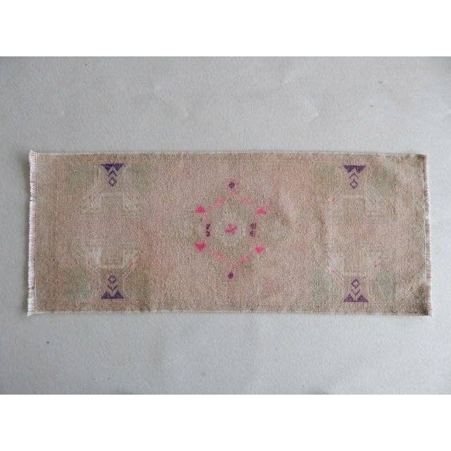 Vintage Oushak Rug 18'' x 43''